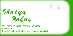 ibolya mokos business card